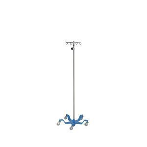 4 hook heavy duty IV stand blue base